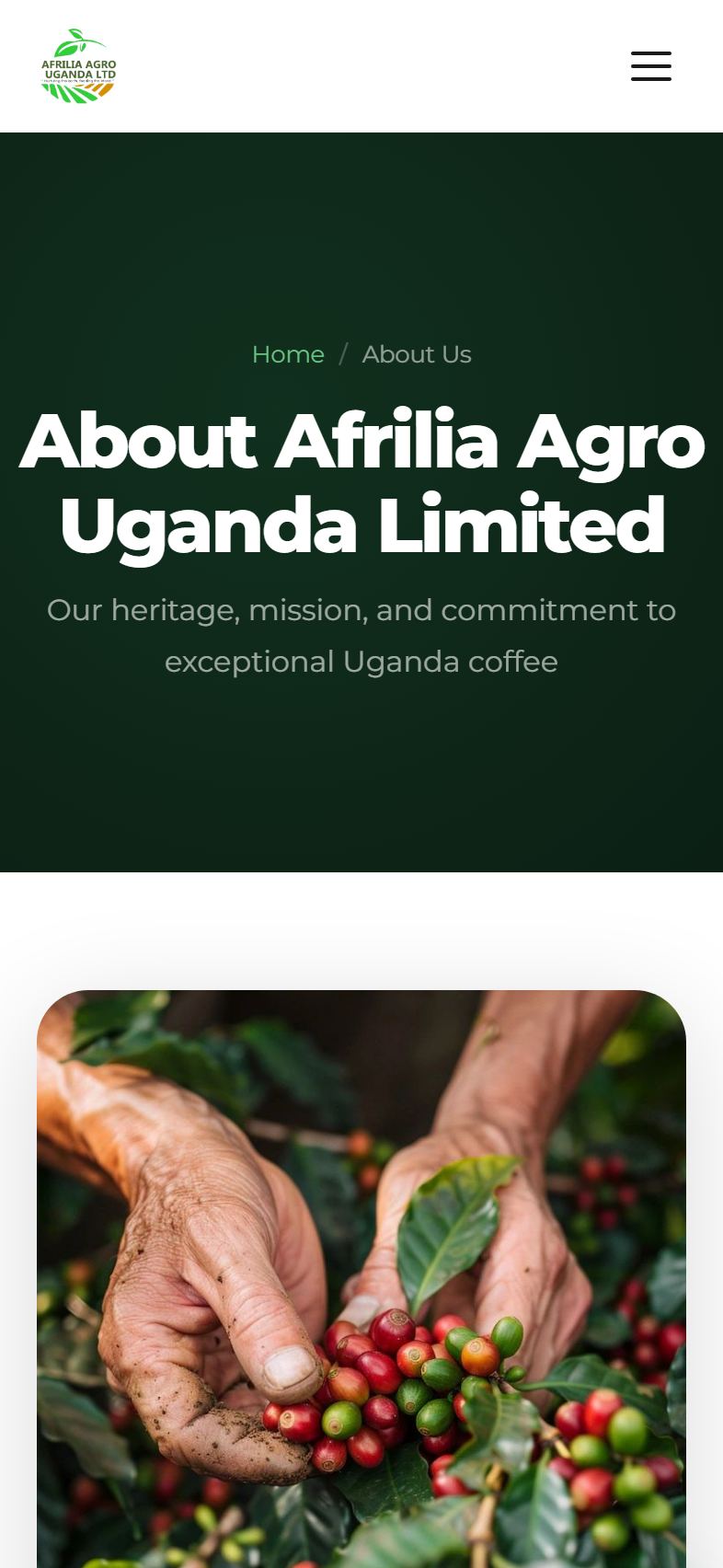 Afrilia Agro Uganda mobile screen 3