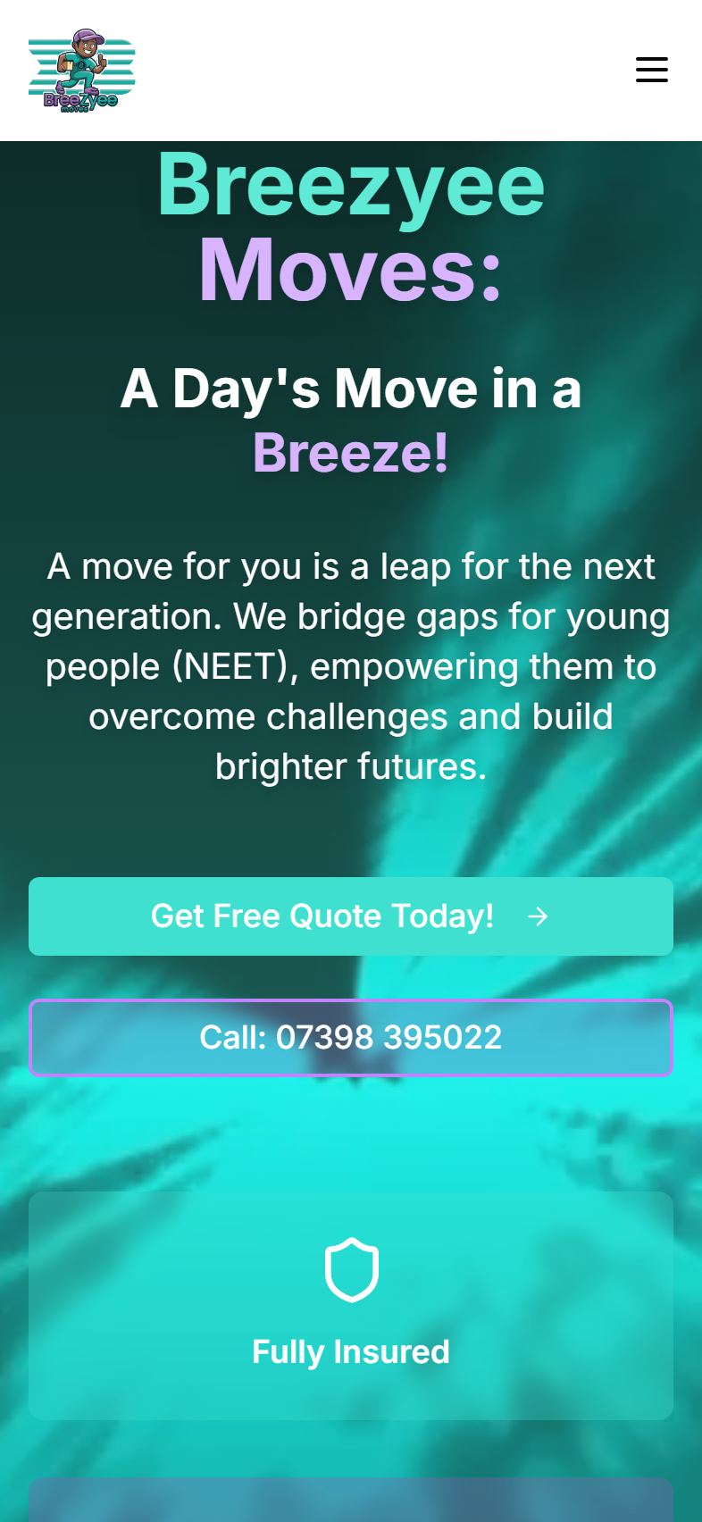 Breezyee Moves website on iPhone